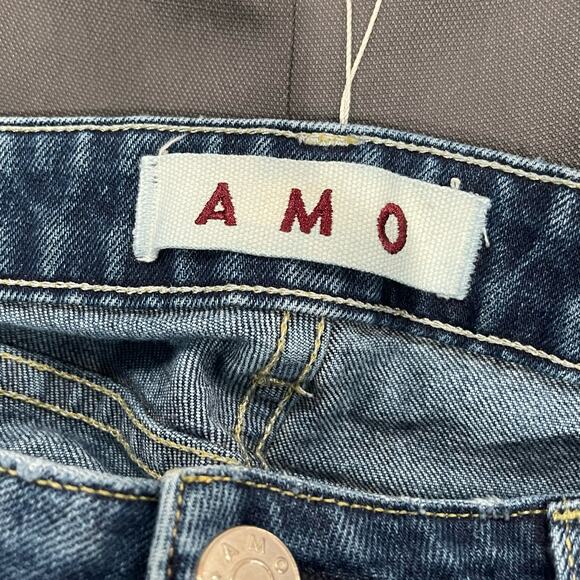 AMO Twist Zip Skinny Jeans In Sapphire Wash Size 29 - Picture 8 of 10